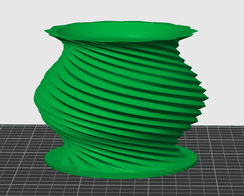 facile to impression spirale vase plantes fleurs by mourir art modèles facile pot plante pt goutte trou l'eau 3d print model - Mito3D