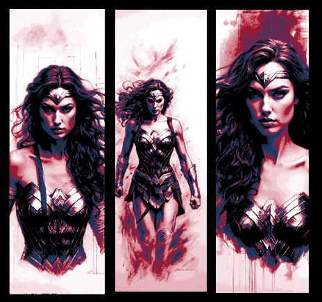 fan arte impostato of 3 segnalibri concetto variazioni on dc comico carattere meraviglia donna by mclanesmemories 2d ww wonderwoman fumetto art libro marchio pennarello segnalibro fucina cappelli 3D print model - Mito3D