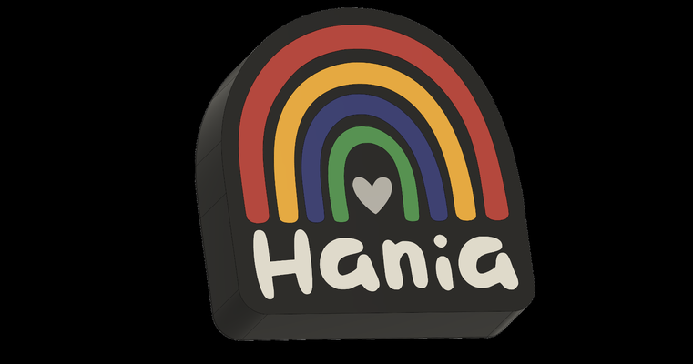 rainbow light box hania by pretzel 3d art signs & logos led 3d print model - Mito3D