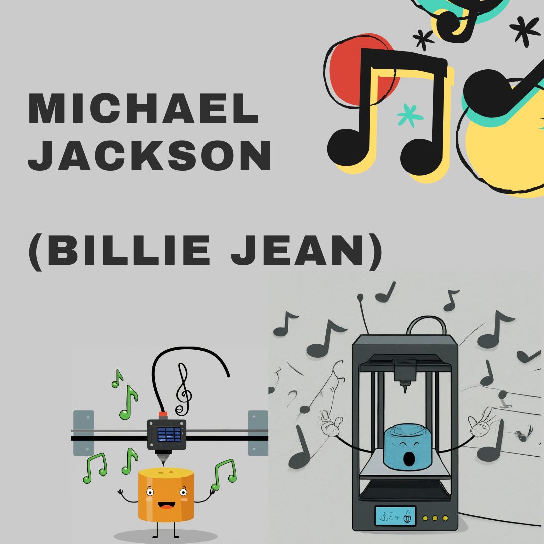 a1 anfang klang michael jackson billie jean mini drucker lärm by donnerkatze 3d zubehör gcode musik ton audio lied 3D print model - Mito3D