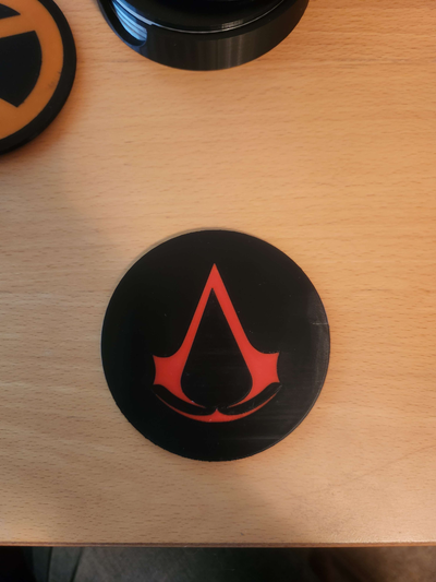 assassins creed coaster by one guy art models assassin's assassinscreed video game 3d print model - Mito3D