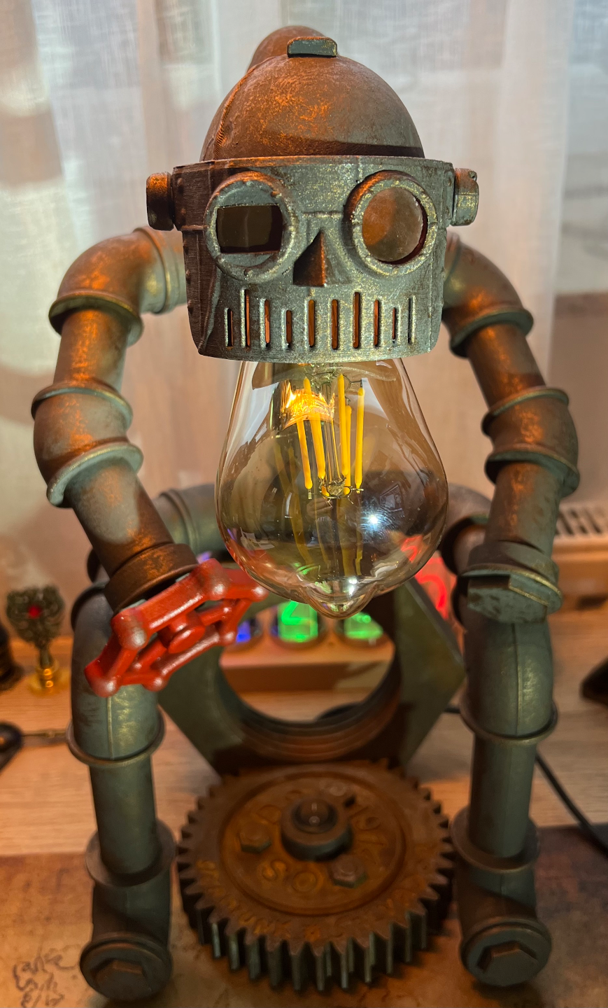 steampunk uomo by roberto unguento domestico arredamento lampe kunst progetto kit teile 3D print model - Mito3D