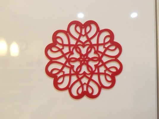 flor mandala ornamento pared arte by trueno gato modelos adornos mural 2d 3d print model - Mito3D