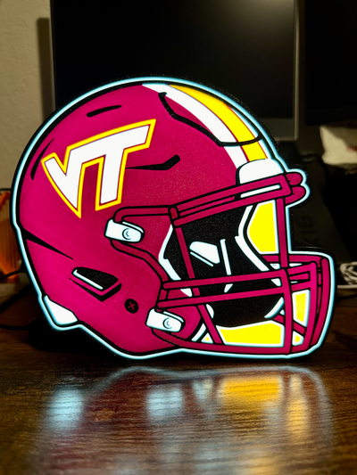 virginia tech lightbox by geek genio collettivo arte segni loghi virginiatech vt università calcio piede palla sport gli squadra squadre gioco giochi punto giocare spareggio playoff luce scatola lampada guidato regalo 3d print model - Mito3D