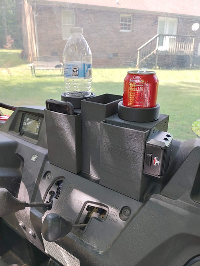 honda pioneer center console by carbonforged hobby & diy sport outdoors utv 3d print model - Mito3D