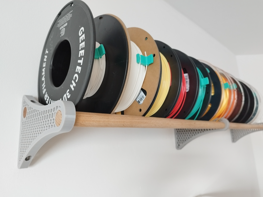 spool shelf - easy to print a1 mini remixed by lukaskroll household house models spoolshelf a1mini honeycomb store wall holder bracket filament mount rack 3d print model - Mito3D