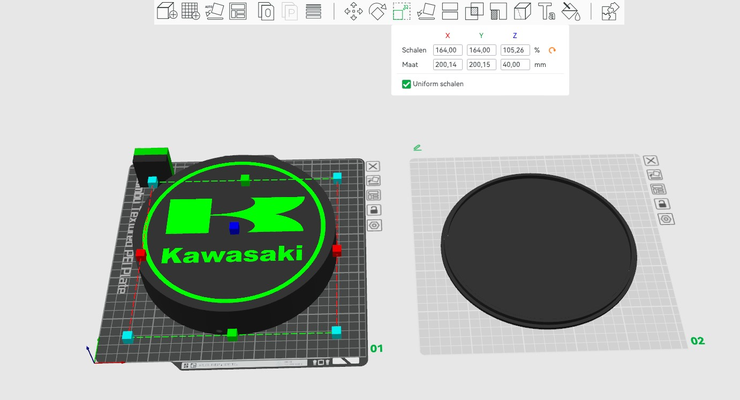 kawasaki ışık kutu by basters92 sanat işaretler logolar 3d print model - Mito3D