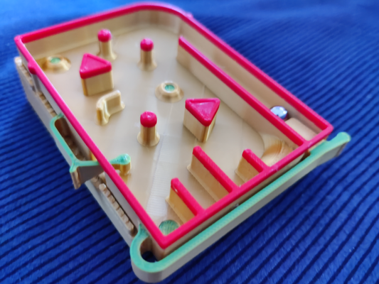 desk pinball by bea res toys & games machine flipper maze ball toy game child children office gadget school finger fidget bearing challenge fun christmas birthday party cute mini miniature compliant 3d print model - Mito3D