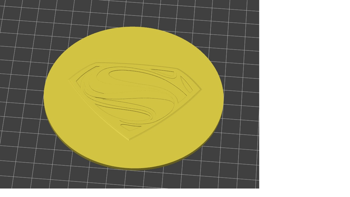 superman logo by tox3d art panneaux logos marque porte clés jeton coaster dc 3d print model - Mito3D