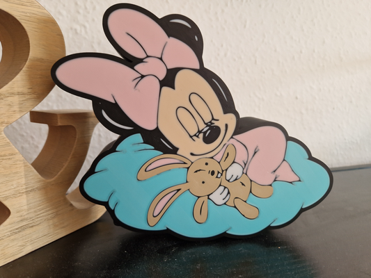 minnie bebek taş ocağı hafif kutu by 3dprintwolf sanat işaretler logolar logo led ışık alp fare minniemouse minnimousebebek playtoz kutu lito lithobox disney 3d print model - Mito3D