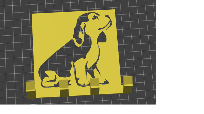 beagle cintre clé by tox3d outils porte clés chien mur 2d 3d print model - Mito3D