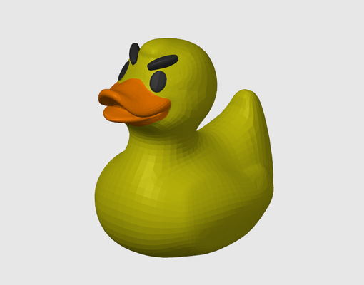 angry rubber duck remixed by regarnogal art sculptures bath birds' 3d print model - Mito3D