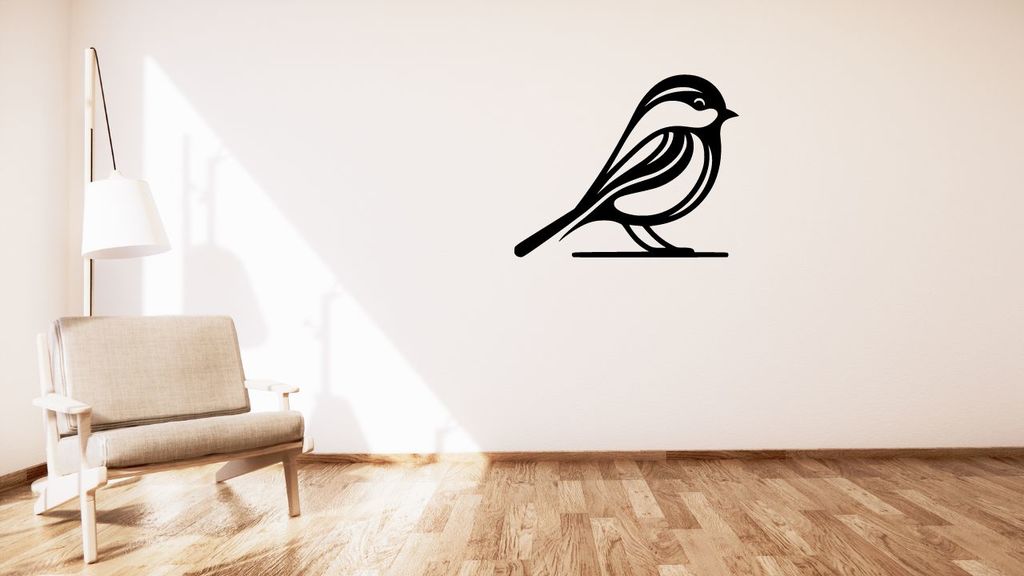 titmouse s korka wall decoration by kutnohormac art 2d 2dart 2dwallart 3dart 3dwallart animal bedroom bird decor home homedecor livingroom minimalist minimalistic wallmount 3D print model - Mito3D