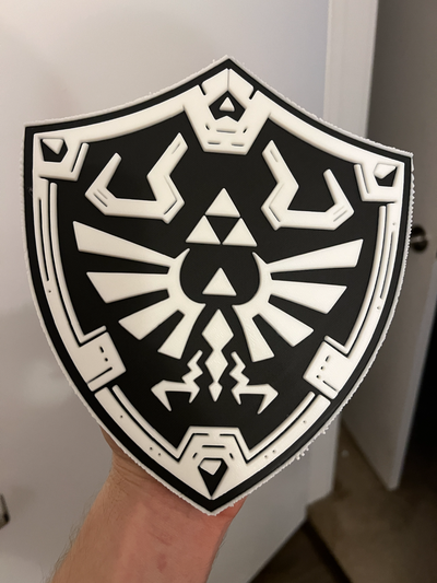 zelda hyrule bouclier signe by rp47 dessins art panneaux logos forge chapeaux légende of 3d print model - Mito3D