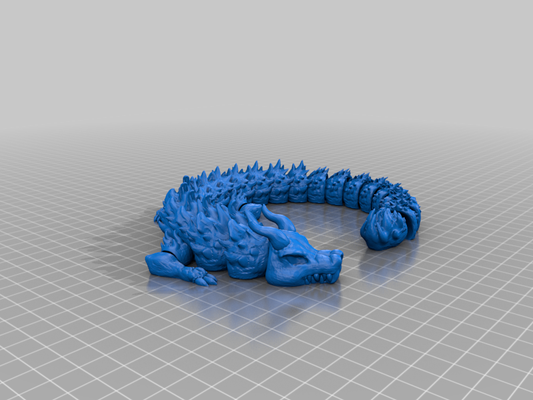 articolato fantasma drago by tom martellato miniature animali carina animale 3d print model - Mito3D