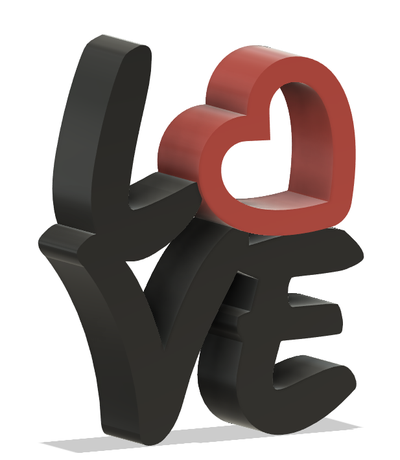 liebe dekoration by ausdrücken o3d kunst zeichen logos valentinstag 3d print model - Mito3D