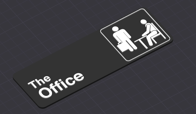 office sign by mateibocancios art signs & logos desk logo accessories box contest funny tvshow 3d print model - Mito3D