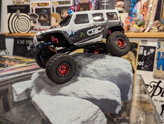 scx24 roccia crawler ostacolo duex cascata by oldtechweck passatempo fai rc assiale traxxas rccrawler 3d print model - Mito3D