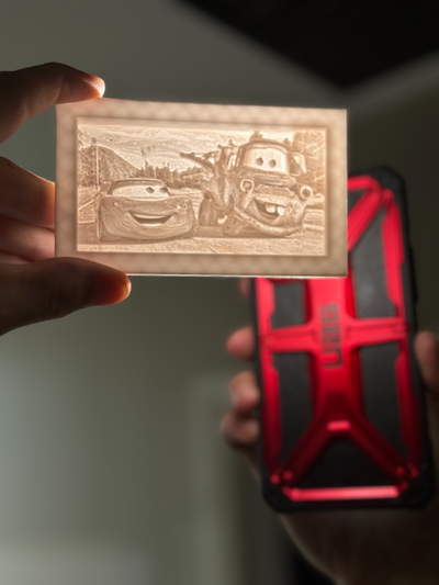 autos on straße lithophan by abonnieren generativ 3d modell hutschmiede aufhellung mcqueen abschleppen materieren autosfilm 3d print model - Mito3D