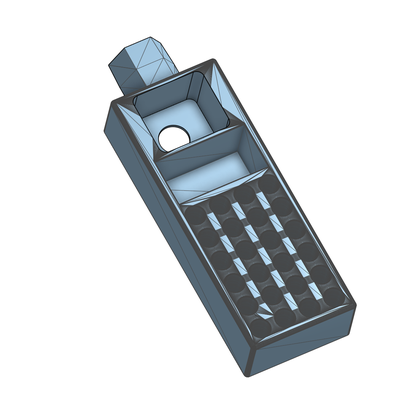 meydan elektrik tornavida + bitler kulp destek hsw yeniden karıştırılmış by jonathan levi araçlar organizatörler petek depolama duvarı 3d print model - Mito3D