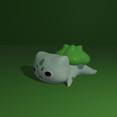 carina bulbasaur by balzo98 arte sculture pokemon dormire bulba generazione firstgen antipasto antipasti multicolore 3d print model - Mito3D