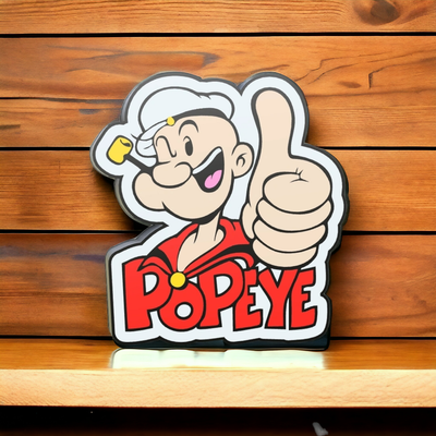 popeye marinaio uomo luce scatola by minestra 3d domestico arredamento lightbox guidato lampada ragazzi regalo 3d print model - Mito3D