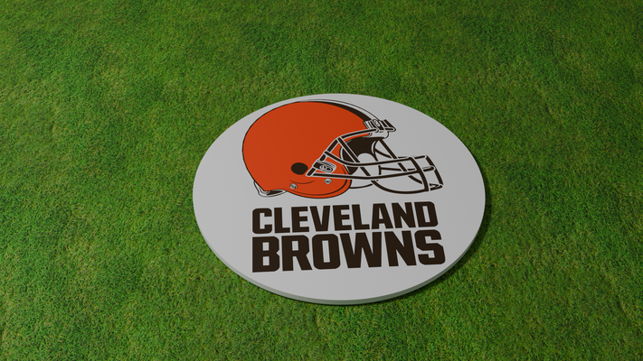 cleveland bruns coaster by miker73 ménage décor verre nfl football 3d print model - Mito3D