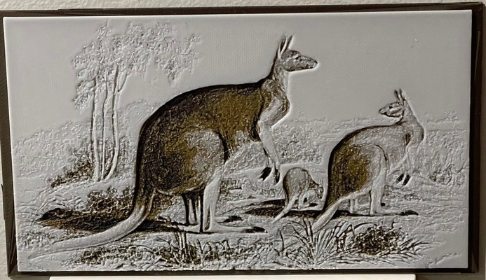 kangourous macropus rufus forge chapeaux impression by sucre cyanuré art modèles chose universelle australie kangourou australien 3d print model - Mito3D