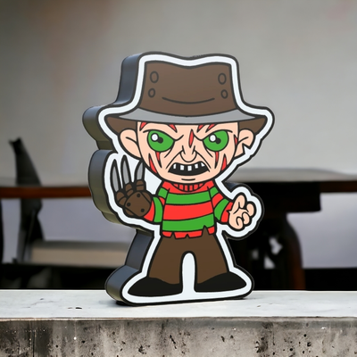 freddy krueger orme rue cauchemar lumière boîte by soupe 3d ménage décor film terreur filme horreur led lampe 3d print model - Mito3D