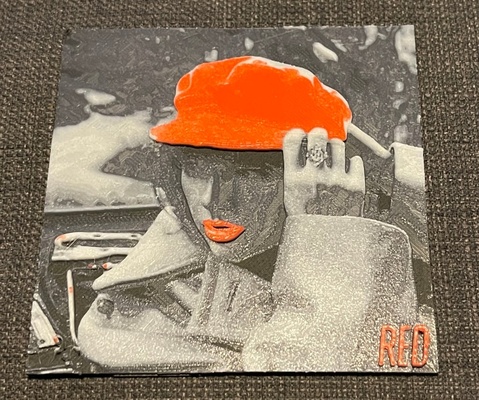 rouge taylor version forge chapeaux impression by sucre cyanuré art modèles musique album chose universelle swift couverture 39 rapide 3d print model - Mito3D