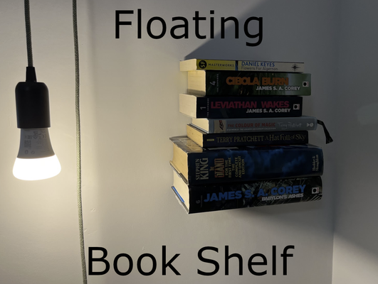 floating book shelf by joshua3d household office bookshelf wallmount 3d print model - Mito3D