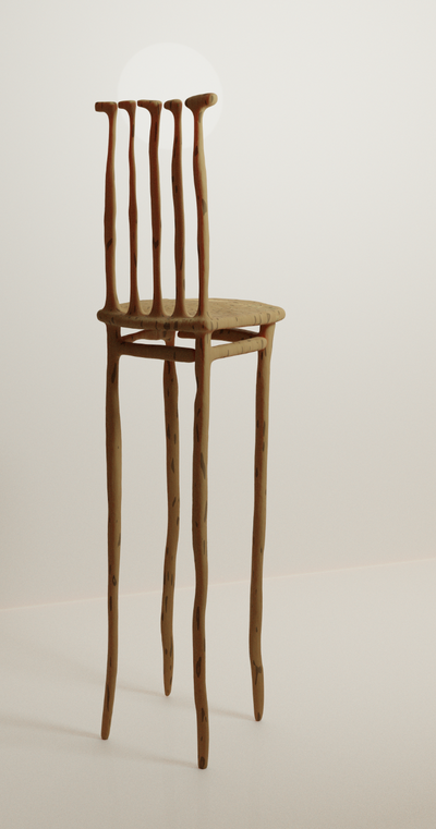 chair - sculpture by mateibocancios art sculptures wood 3d print model - Mito3D