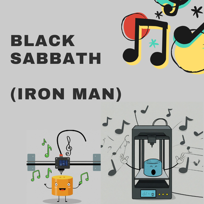 a1 start sound black sabbath- iron man mini printer noise by thundercat 3d accessories ironman gcode music tone audio startup song 3d print model - Mito3D