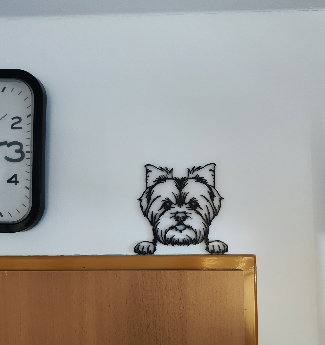 mur art yorkshire terrier by fatigué jaroslav 2d chien rt 3D print model - Mito3D