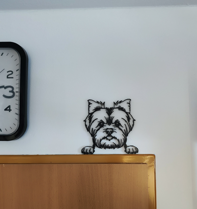 parede arte yorkshire terrier by cansado jaroslav 2d cão muro rt 3d print model - Mito3D