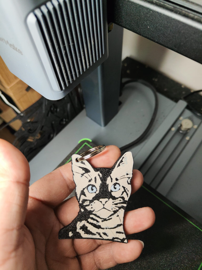 bengala gato chaveiro by tompress3d arte sinais logotipos 3d print model - Mito3D