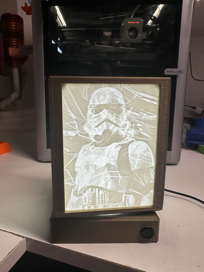 rotierend lithophan box by min designs llc haushalt dekor lithophanbox led licht 3d print model - Mito3D