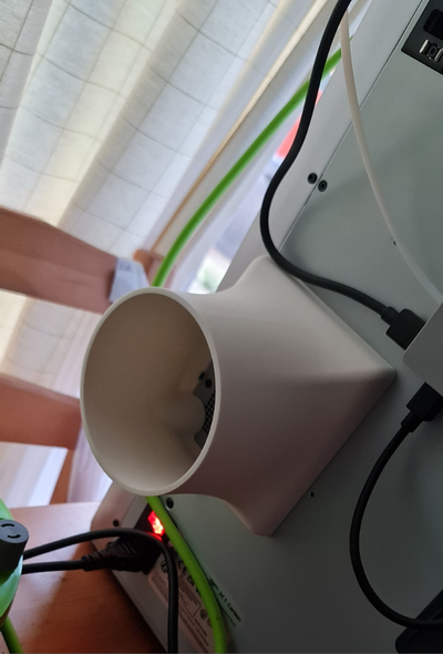 bambu lab x1 carbon chamber fan ducting 100mm by dc3ddesign 3d printer accessories x1carbon x1c 3d print model - Mito3D