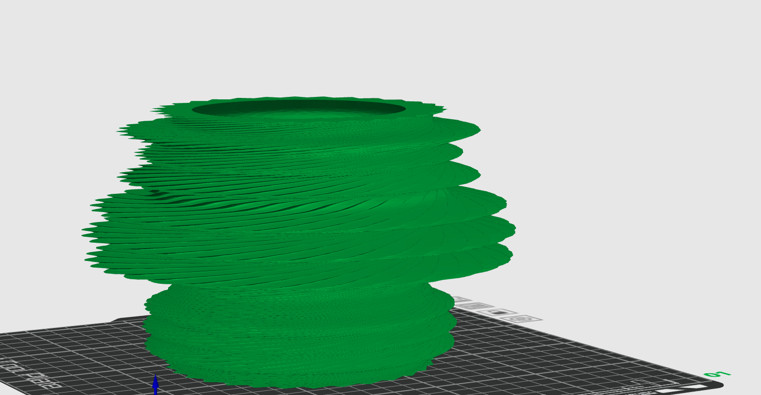 espiral vaso panela colisão by morram arte modelos plantador decoração presente 3D print model - Mito3D