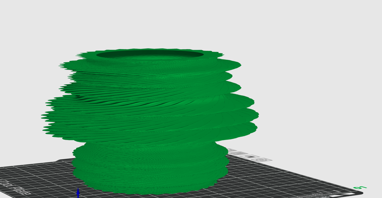 spirale vaso pentola urto by morire arte modelli fioriera arredamento regalo 3d print model - Mito3D