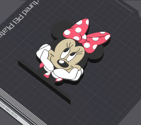 minnie fare masa ayakta durmak by 5kyrunn3r sanat heykeller mickey disney disneyland donald ördek şapşal ams hazır logo işaret micky maus 3d print model - Mito3D