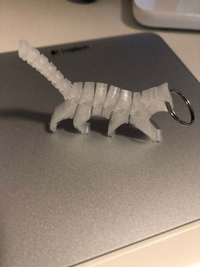 esnek kedi by cb3dmaker minyatürler hayvanlar anahtarlık 3d print model - Mito3D