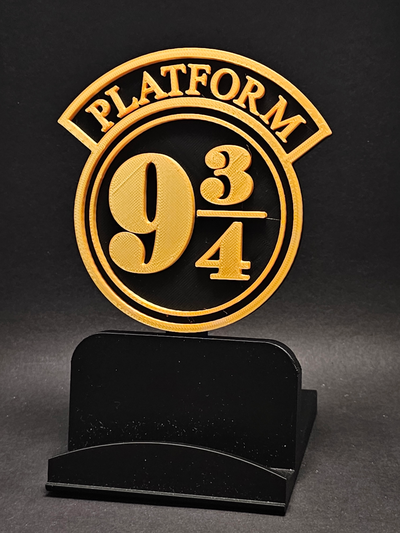 phone stand harry potter platform 9 3 4 by lbllab3d household office officeaccessories officeaccessory phonea phoneaccessories accessiories accessories phonestand phonestandholder holder phoneholder harrypotter 34 934 platform934 3d print model - Mito3D