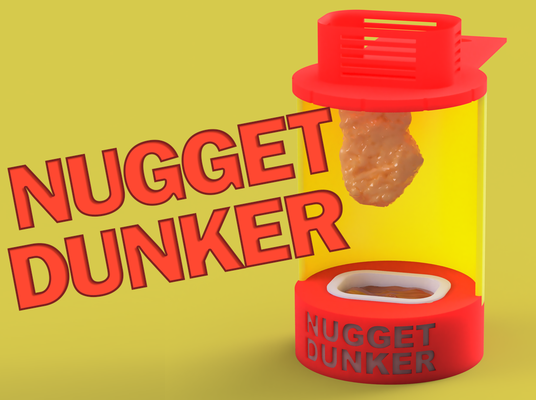 mcnugget dunker by youngbuk haushalt haus modelle halter unterstützung soße sos nugget nuggets mcdonald abonnieren 3d print model - Mito3D