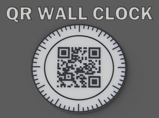 qr parete orologio by youngbuk domestico arredamento codice 3d print model - Mito3D