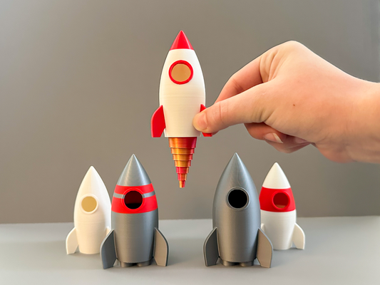 rocket boosters 2 sizes by 3dpmom toys & games 3drocket fidget space spaceship rocketship ship shuttle 3d print model - Mito3D