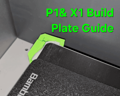 build plate guide - fuss free alignment by totalchaos 3d printer parts bambu buildplate x1c p1p p1s custom mod 3d print model - Mito3D