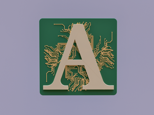 tarjeta circuito impreso monograma letras by conocido molinos arte 2d 3d print model - Mito3D