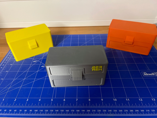 ammu caixote 223rem x 50pcs by derschlangen1983 passatempo faça esporte ar livre munição caixa organizador tiroteio 3d print model - Mito3D