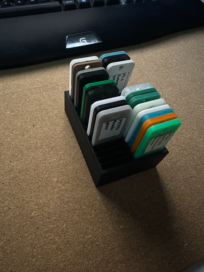 filamento muestra soporte by lluvia baviera 3d impresora accesorios tarjeta 3d print model - Mito3D